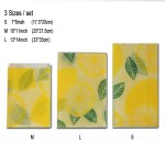 Reusable, biodegradable natural foil, made of beeswax, model type A, set of 3 pieces